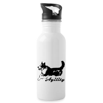 Agility - Trinkflasche mit integriertem Trinkhalm - Weiß - Rechts