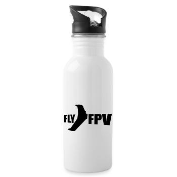 fly fpv - Trinkflasche mit integriertem Trinkhalm - Weiß - Rechts