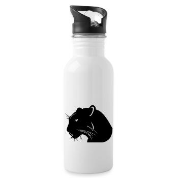 panther - Water bottle with straw - white - Right