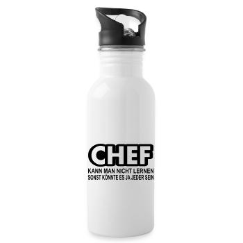 chef - Trinkflasche mit integriertem Trinkhalm - Weiß - Rechts