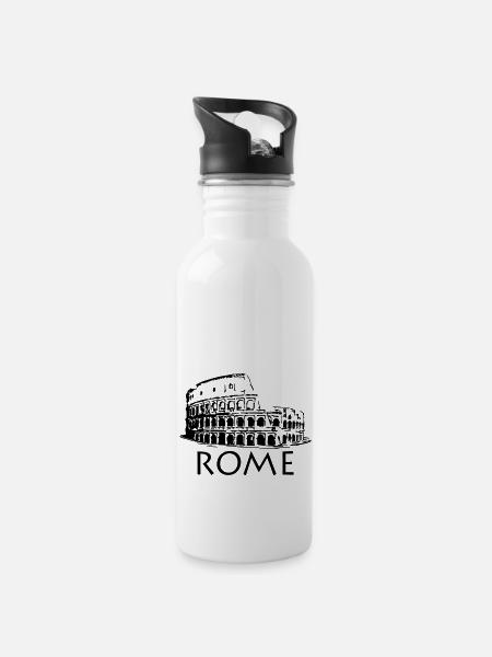 Rome - Gourde avec paille intégrée - blanc