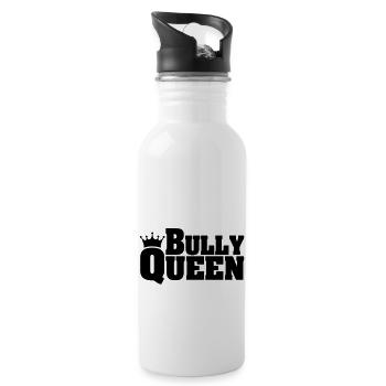 BULLY QUEEN Bulldog chien chien chiens proverbes - Gourde avec paille intégrée - blanc - Droite