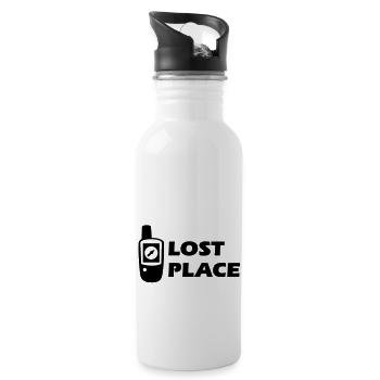 Geocaching GPS Lost Place Cache - Gourde avec paille intégrée - blanc - Droite