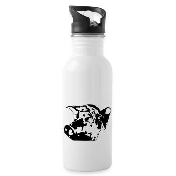 sau1 - Trinkflasche mit integriertem Trinkhalm - Weiß - Rechts