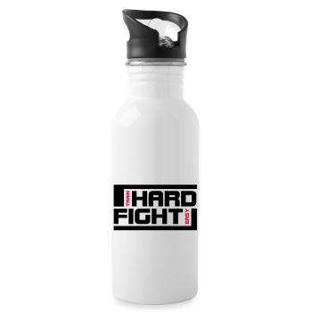 hard fight - Water bottle with straw - white - Right