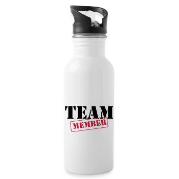 Team Member - Gourde avec paille intégrée - blanc - Droite