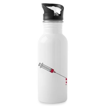 Blood Syringe - Water bottle with straw - white - Right
