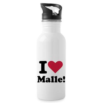 Mallorca - Trinkflasche mit integriertem Trinkhalm - Weiß - Rechts