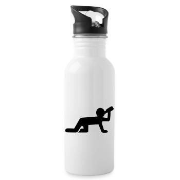 Alcohol drinking - Water bottle with straw - white - Right
