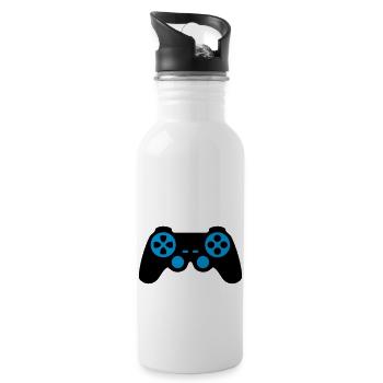Controller - Trinkflasche mit integriertem Trinkhalm - Weiß - Rechts