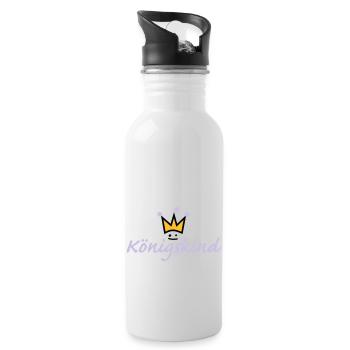 Königskind (b) - Trinkflasche mit integriertem Trinkhalm - Weiß - Rechts