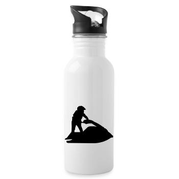 jet_ski - Trinkflasche mit integriertem Trinkhalm - Weiß - Rechts