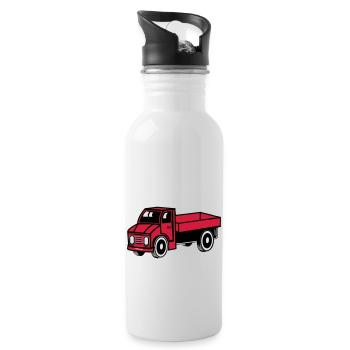 Auto Spielzeug Laster Kipper Truck Lastwagen Fahrz - Trinkflasche mit integriertem Trinkhalm - Weiß - Rechts