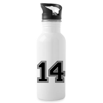 14_Nummer_14_(s31) - Trinkflasche mit integriertem Trinkhalm - Weiß - Rechts