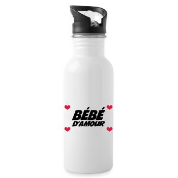 Bébé d'Amour - Gourde avec paille intégrée - blanc - Droite