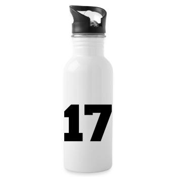 17 - Water bottle with straw - white - Right