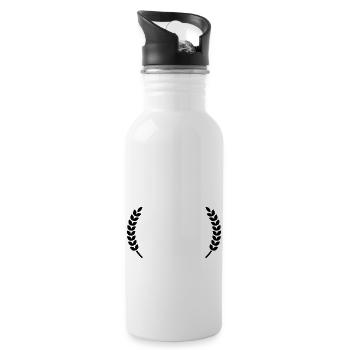 stars symbol - Trinkflasche mit integriertem Trinkhalm - Weiß - Rechts