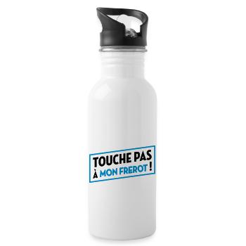 Frère / Frere / Bébé / Frérot / Naissance Frangin - Gourde avec paille intégrée - blanc - Droite