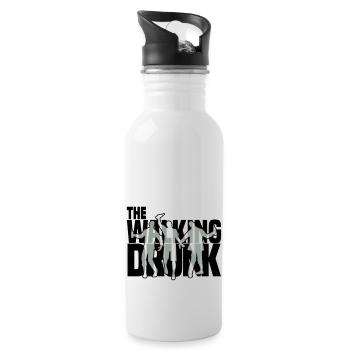 the walking drunk - Trinkflasche mit integriertem Trinkhalm - Weiß - Rechts