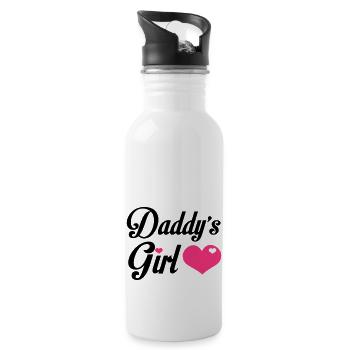 Daddy's Girl - Gourde avec paille intégrée - blanc - Droite