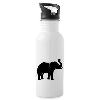 elefant_002 - Gourde avec paille intégrée - blanc - Droite