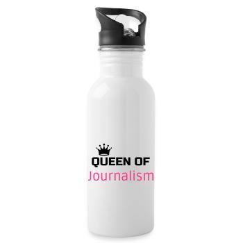 journaliste / journalisme / journal / reporter - Gourde avec paille intégrée - blanc - Droite
