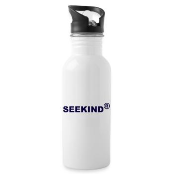 SEEKIND registered since 2012 - Trinkflasche mit integriertem Trinkhalm - Weiß - Rechts