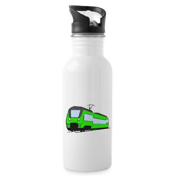 Regionalbahn Zug Lok Eisenbahn Modelleisenbahn - Trinkflasche mit integriertem Trinkhalm - Weiß - Rechts