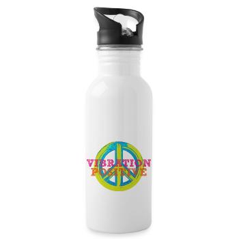 T-shirt vibration positive. - Gourde avec paille intégrée - blanc - Droite