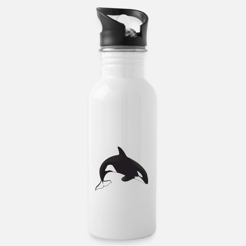 orque - Gourde avec paille intégrée - blanc