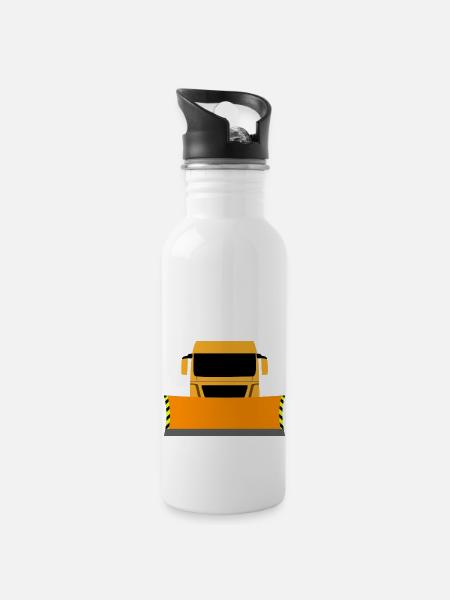 CAMION - Gourde avec paille intégrée - blanc