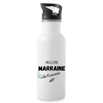 meilleure marraine de l'univers cadeau marraine - Gourde avec paille intégrée - blanc - Droite