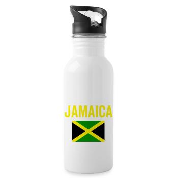 Jamaika Jamaika Flagge - Trinkflasche mit integriertem Trinkhalm - Weiß - Rechts