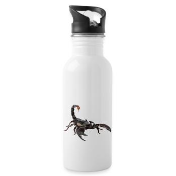 Skorpion - Trinkflasche mit integriertem Trinkhalm - Weiß - Rechts