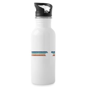 Vélo vintage rétro - Gourde avec paille intégrée - blanc - Droite