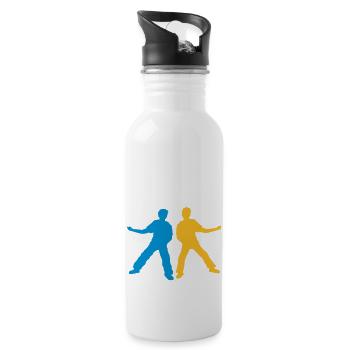 Team 2 Air Guitar Friends - Water bottle with straw - white - Right