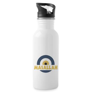Nazar - Trinkflasche mit integriertem Trinkhalm - Weiß - Rechts