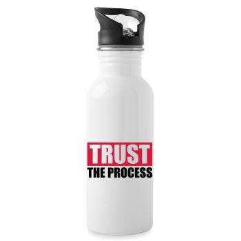 trust the process Quote - Water bottle with straw - white - Right