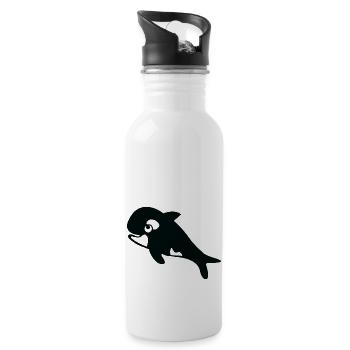 Killer whale - Water bottle with straw - white - Right