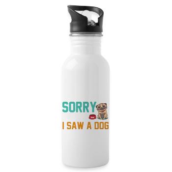 Dog 3 - Trinkflasche mit integriertem Trinkhalm - Weiß - Rechts