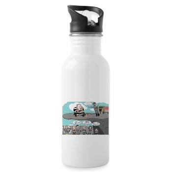 Steinbruch 3 - Trinkflasche mit integriertem Trinkhalm - Weiß - Rechts