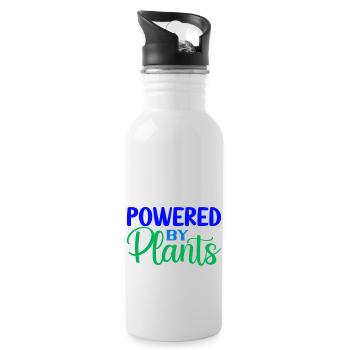 Powered by Plants - Trinkflasche mit integriertem Trinkhalm - Weiß - Rechts