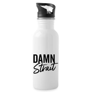 Damn Strait - Water bottle with straw - white - Right