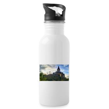 Château de Falkenstein - Gourde avec paille intégrée - blanc - Droite