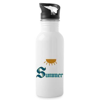 Summer - Trinkflasche mit integriertem Trinkhalm - Weiß - Rechts
