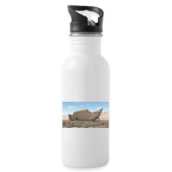 Arche Noah, Bibel, Religion - Trinkflasche mit integriertem Trinkhalm - Weiß - Rechts