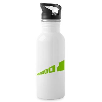 Binary Code Program Language - Water bottle with straw - white - Right