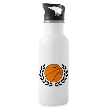 Basketball - Water bottle with straw - white - Right