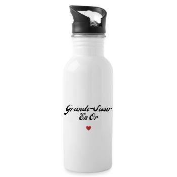 grande-sœur en or - Gourde avec paille intégrée - blanc - Droite