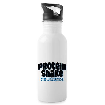 Shake protéiné est tout 4 - Gourde avec paille intégrée - blanc - Droite